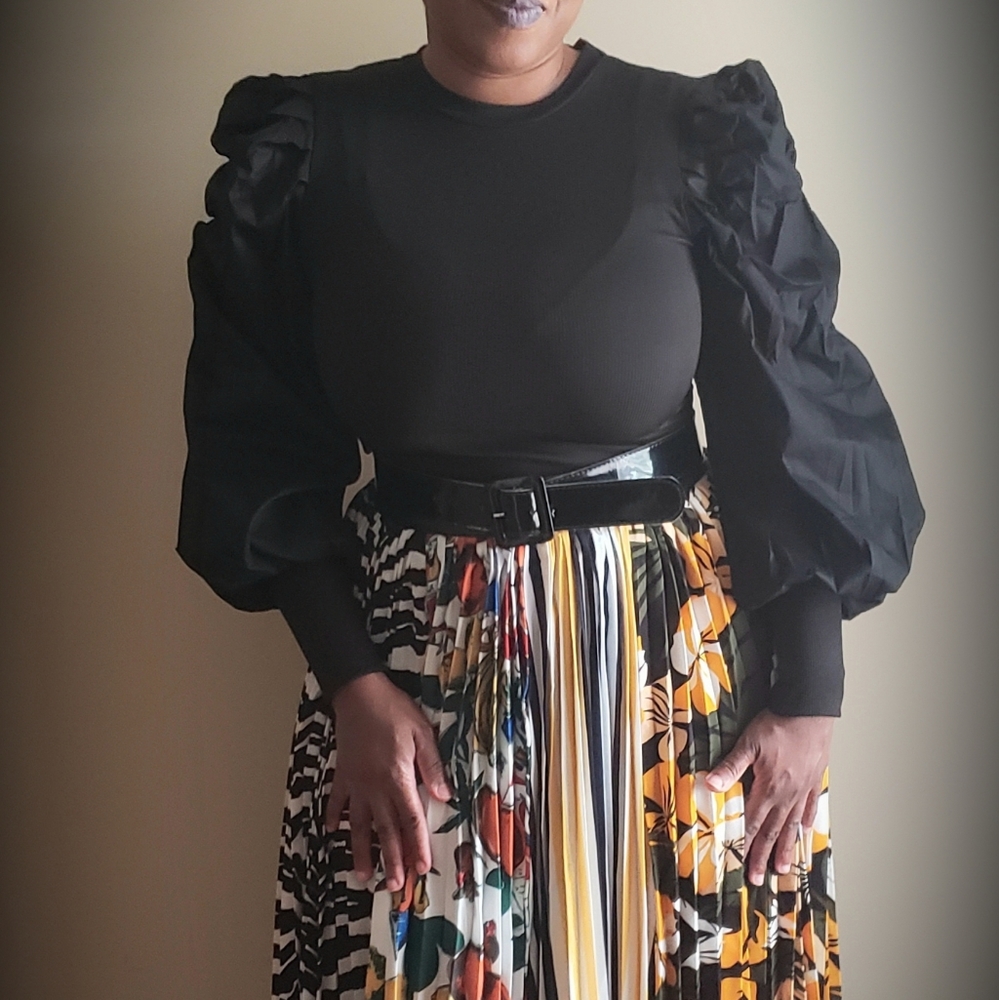 Puff sleeve top (bodysuit)